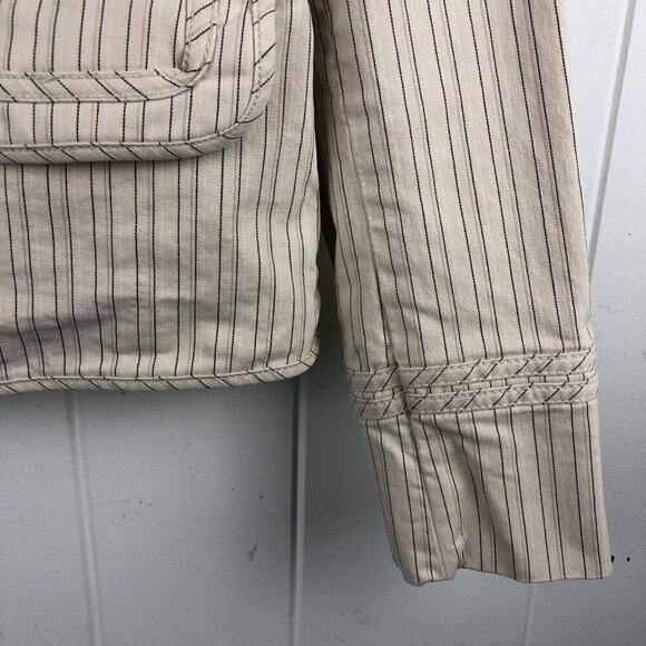 Gap Striped Bell Boy Jacket with Mandarin Collar and Pockets Size 8 - Picture 7 of 10